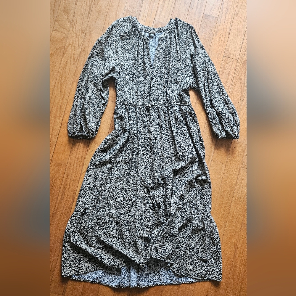 a new day Animal Print Long Sleeve Dress